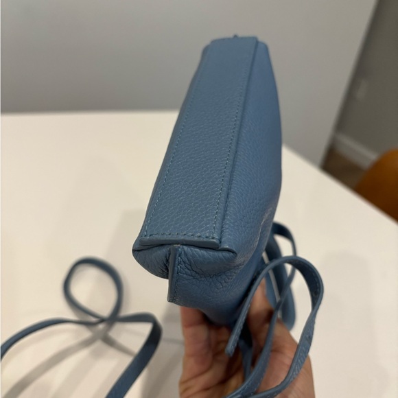 Akris Ai Mini Blue Pebbled Leather Top Handle Crossbody Bag Swiss Luxury - Picture 8 of 11